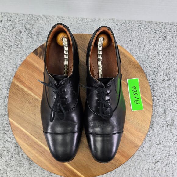Wolf and Shepherd Mens 7.5EE Black Leather Cap Toe Business Oxford Dress Shoes